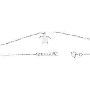 Chaîne Cheville Argent 925 25  à 27cm Tortue 10*11mm