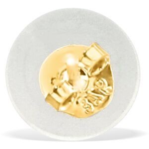 Fermoir Boucles D'oreilles Or 375 Et Silicone 5mm