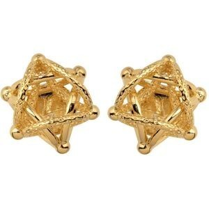 Boucles D'oreilles Plaqué Or Cyclone 12mm