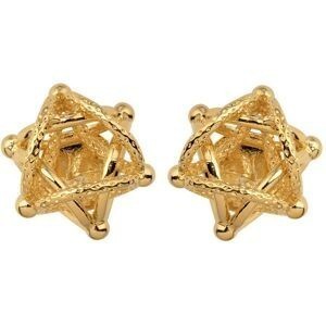 Boucles D'oreilles Plaqué Or Cyclone 12mm