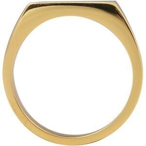 Chevalière Acier Jaune Drapeau Martinique Email Multicolore 10*14mm Corps4mm Taille 62