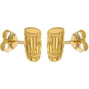 Boucles D'oreilles Or 375 Gwoka 7*9mm