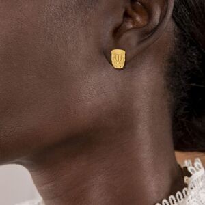 Boucles D'oreilles Or 375 Gwoka 7*9mm