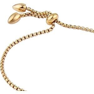 Bracelet Acier Jaune Motif Cristal 38*4.5mm 18  à 20cm Coulissant