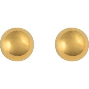 Boucles D'oreilles Acier Jaune Bouton 14mm