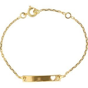 Bracelet Identité Plaqué Or Chaîne Forçat Diamanté 1.5mm Plaque 4*23mm 13 à 15cm