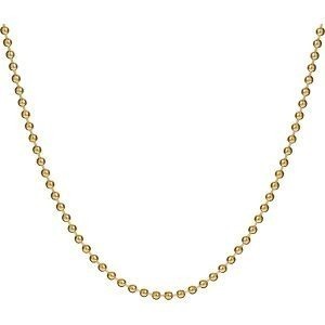 Collier Plaqué Or Maille Boules 2mm 45cm