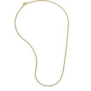 Collier Plaqué Or Maille Boules 2mm 45cm