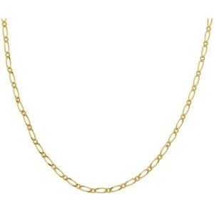 Collier Chaîne Plaqué Or Maille Cheval Alterné 2.5mm 60cm