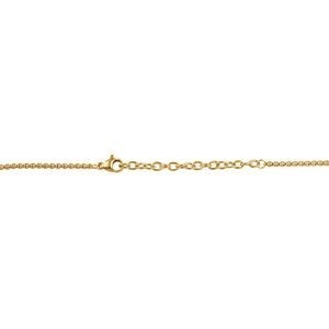 Collier Acier Jaune Drapeau Martinique 21*37mm Avec Bélière Multicolore Chaîne 2mm 50 A 55cm