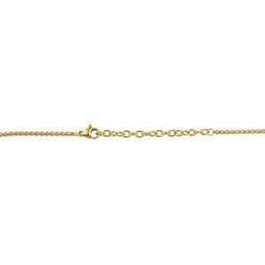 Collier Acier Jaune Drapeau Martinique 21*37mm Avec Bélière Multicolore Chaîne 2mm 50 A 55cm