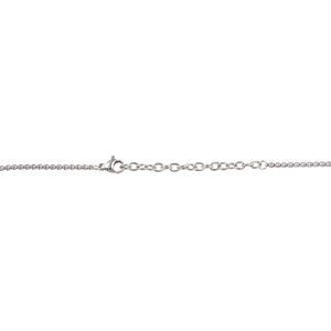 Collier Acier Drapeau Guadeloupe 21*37mm Avec Bélière Multicolore Chaîne 2mm 50 A 55cm