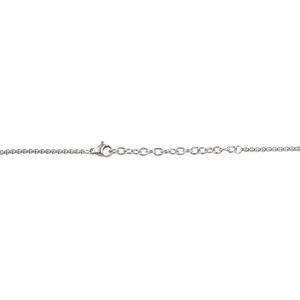Collier Acier Drapeau Guadeloupe 21*37mm Avec Bélière Multicolore Chaîne 2mm 50 A 55cm