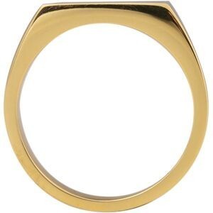 Chevalière Acier Jaune Drapeau Guadeloupe Email Multicolore 10*14mm Corps 4mm Taille 64