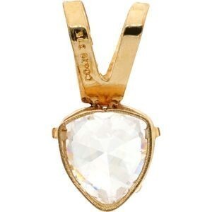 Pendentif Or 375 Coeur Zirconium 4 Griffes 6*11mm Avec Bélière