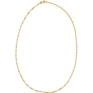 Collier Chaîne Or 375 Maille Singapour Creux 1.8mm 50cm
