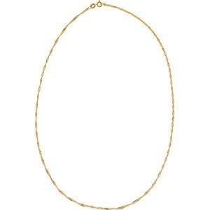 Collier Chaîne Or 375 Maille Singapour Creux 1.8mm 50cm