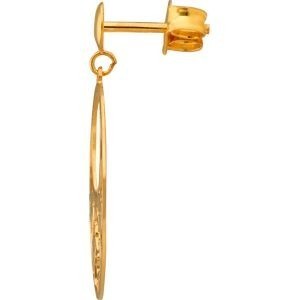 Boucles D'oreilles Or 375 Martinique Palmier 16mm Pendant 35mm