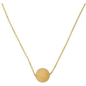 Collier Or 375 Boule Satinée 10mm Chaîne 0.8mm 42 à 45cm