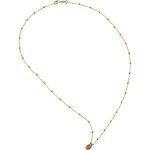 Collier Chapelet Or 375 Boules 2mm Vierge Miraculeuse 4.5*5.5mm 45cm
