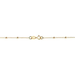 Collier Chapelet Or 375 Boules 2mm Vierge Miraculeuse 4.5*5.5mm 45cm