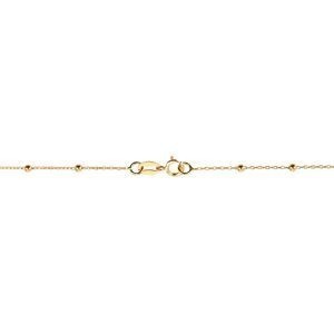 Collier Chapelet Or 375 Boules 2mm Vierge Miraculeuse 4.5*5.5mm 45cm