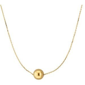 Collier Or 375 Boule 10mm Chaîne 0.8mm 42 à 45cm