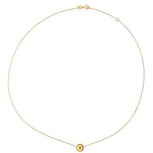 Collier Or 375 Boule 10mm Chaîne 0.8mm 42 à 45cm