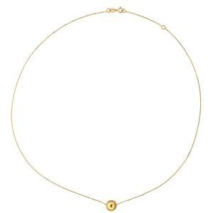 Collier Or 375 Boule 10mm Chaîne 0.8mm 42 à 45cm