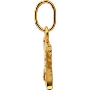 Pendentif Plaqué Or Lettre K Zirconium 13*21mm Avec Bélière