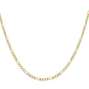 Collier Chaîne Or 375 Maille Cheval Alterné Creux 2.4mm 50cm