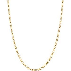 Collier Chaîne Or 375 Maille Cheval Alterné Creux 2.4mm 50cm