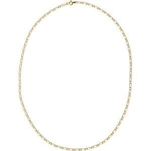 Collier Chaîne Or 375 Maille Cheval Alterné Creux 2.4mm 50cm