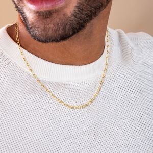 Collier Chaîne Or 375 Maille Cheval Alterné Creux 2.4mm 50cm