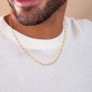 Collier Chaîne Or 375 Maille Cheval Alterné Creux 2.4mm 50cm