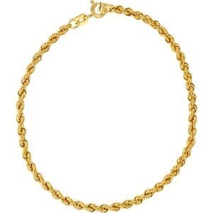 Bracelet Or 375 Maille Corde 7mm 19cm