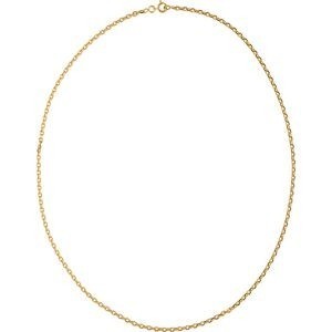 Collier Chaîne Plaqué Or Maille Forçat Limé 2.6mm 55cm
