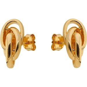 Boucles D'oreilles Plaqué Or Nœud Forçat Antillais 7*15mm