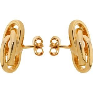 Boucles D'oreilles Plaqué Or Nœud Forçat Antillais 7*15mm