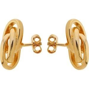 Boucles D'oreilles Plaqué Or Nœud Forçat Antillais 7*15mm