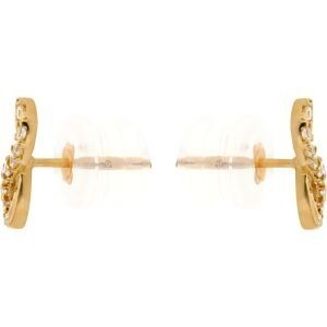 Boucles D'oreilles Or 375 Infini Zirconium 4*8mm Fermoir Or 375 Sicilone