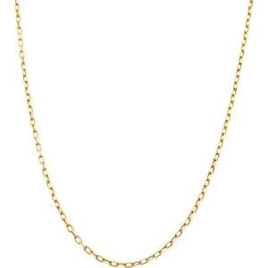 Collier Chaîne Or 375 Maille Forçat Diamanté Allégé 1.3mm  45cm