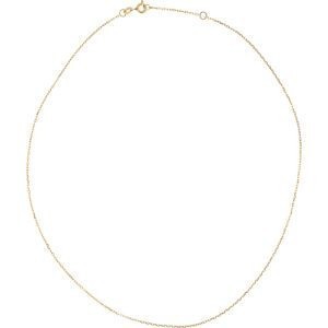 Collier Chaîne Or 375 Maille Forçat Diamanté Allegé 1.1mm 42 à 45cm
