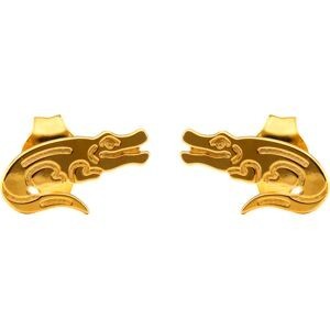 Boucles D'oreilles Or 375 Crocodile 0.5*10mm