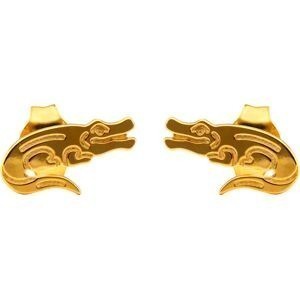 Boucles D'oreilles Or 375 Crocodile 0.5*10mm