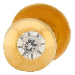 Piercing Labret Or 375 3.2mm Boule 3mm Tige 1.1mm