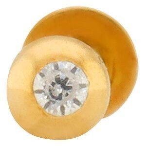 Piercing Labret Or 375 3.2mm Boule 3mm Tige 1.1mm