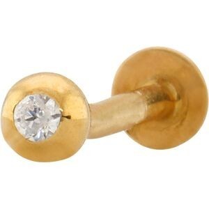 Piercing Labret Or 375 3.2mm Boule 3mm Tige 1.1mm