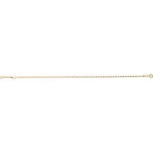 Chaîne Cheville Plaqué Or Maille Chemin De Fer 1.6mm 23 à 25cm