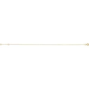 Chaîne Cheville Plaqué Or Maille Forçat Limé 1.1mm 23 à 25cm